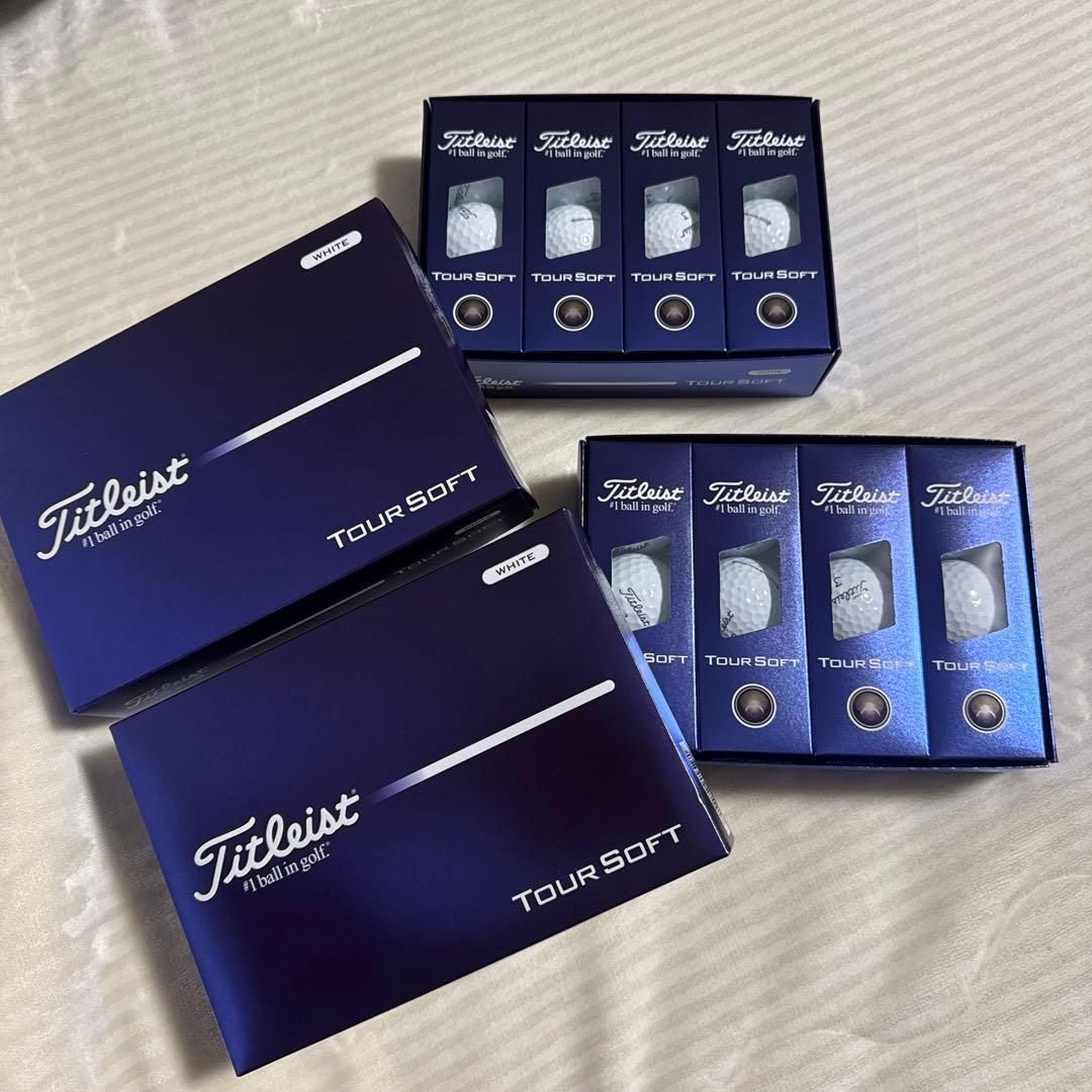 Titleist Tour Soft ゴルフボール ホワイト 2ダース