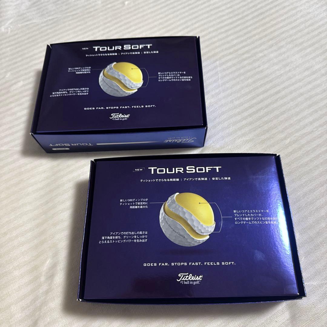 Titleist Tour Soft ゴルフボール ホワイト 2ダース