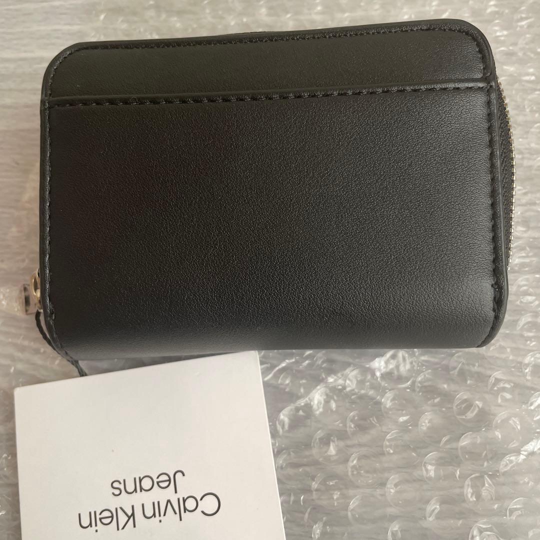新品 カルバンクライン ふたつ折り 財布 黒 ck メンズ　正規店購入　ロゴ