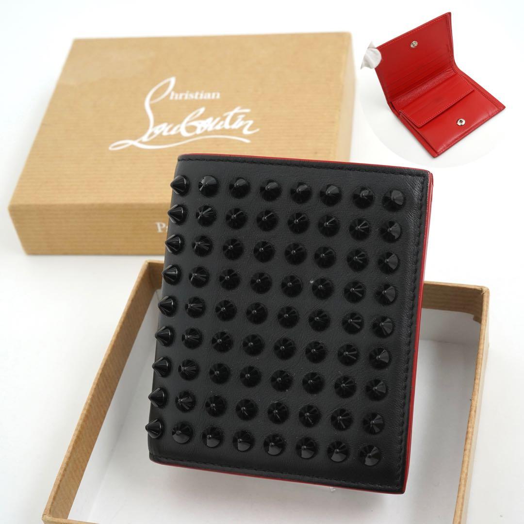 ✨極美品・箱付き✨　ルブタン　コンパクトウォレット　二つ折り　パロス　本革レザー