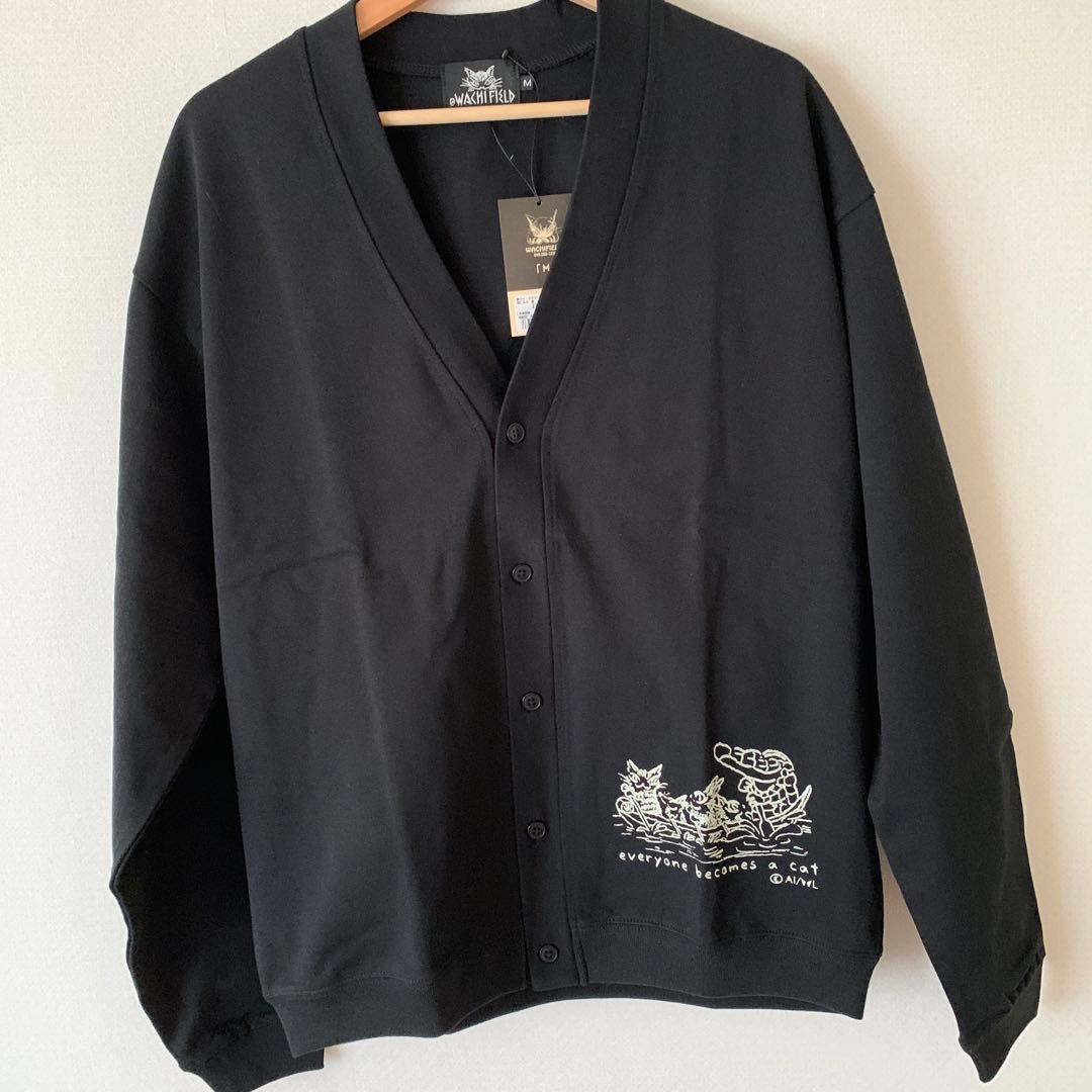 わちふぃーるど　ダヤン　綿ジャージVカーデ　猫になる　色:ブラック　size:M