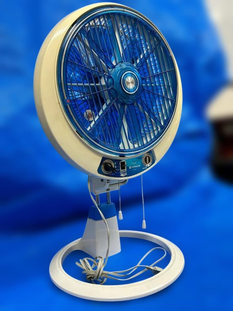 HITACHI 扇風機 H-30CL 昭和レトロ 回転グリル 動作品