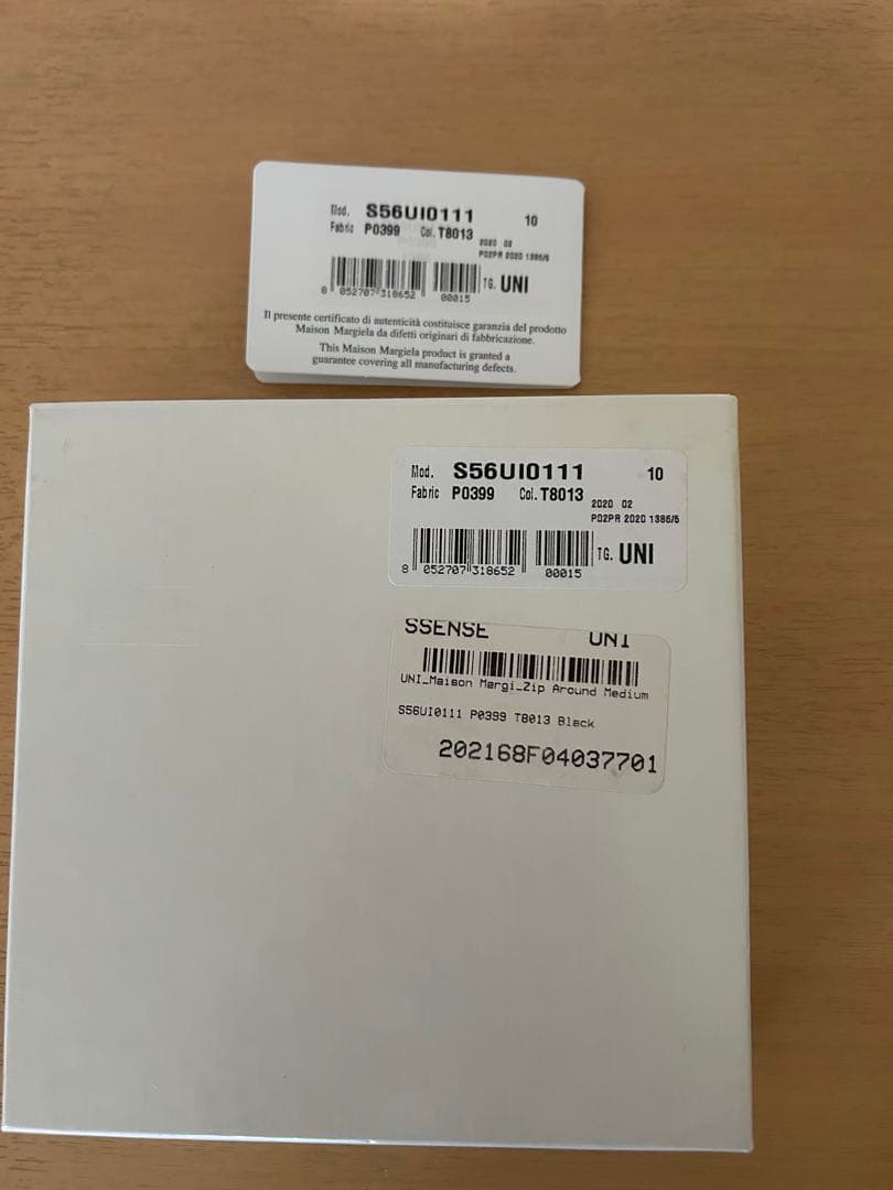 SSENSE購入Maison Margiela ブラックレザー 財布