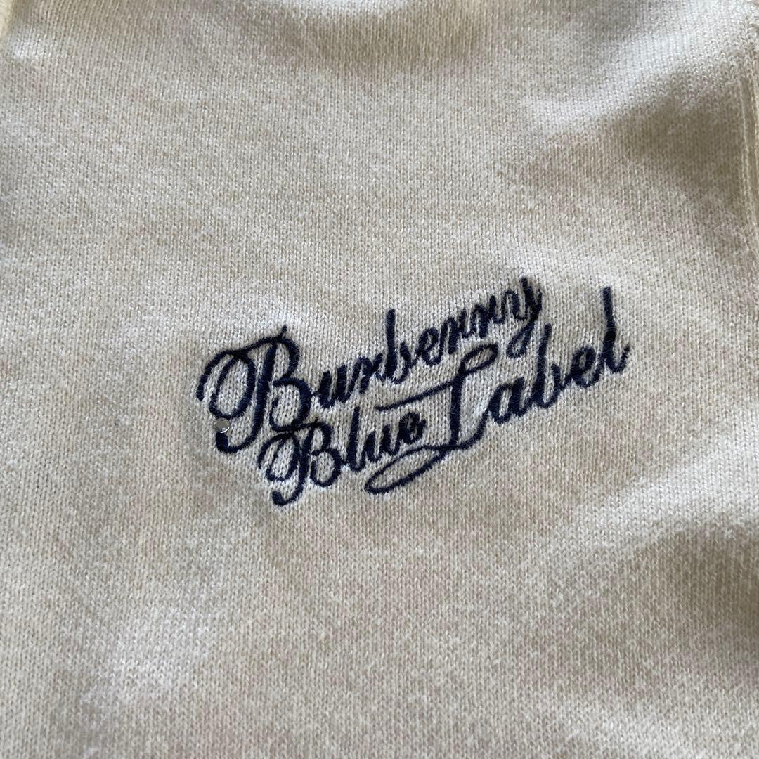 ストレッチ【BURBERRY バーバリーブルーレーベル】ニットパーカー デカロゴ