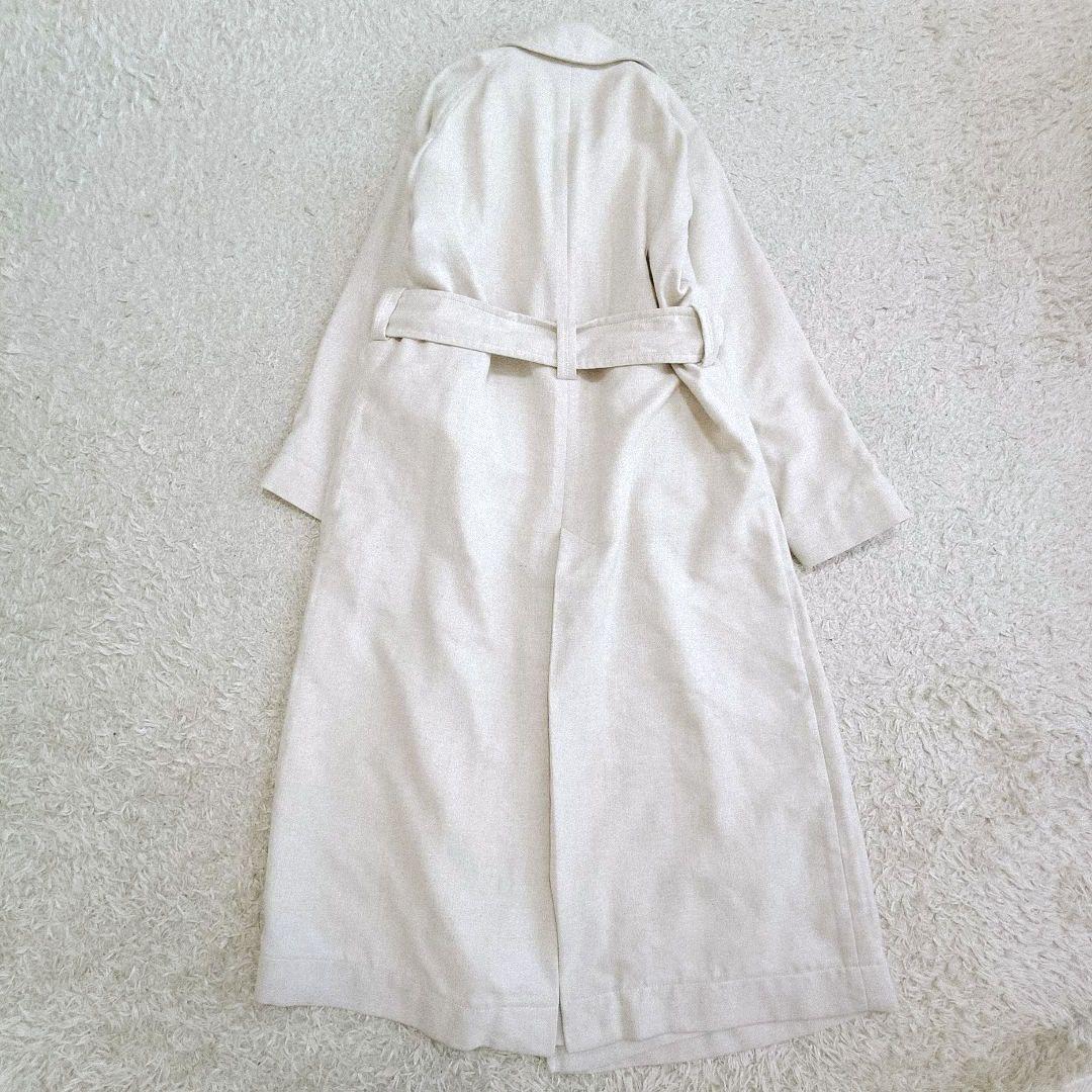 春☆定価5.6万円【Noble】未使用 ビッグカラー トレンチコート リネン混