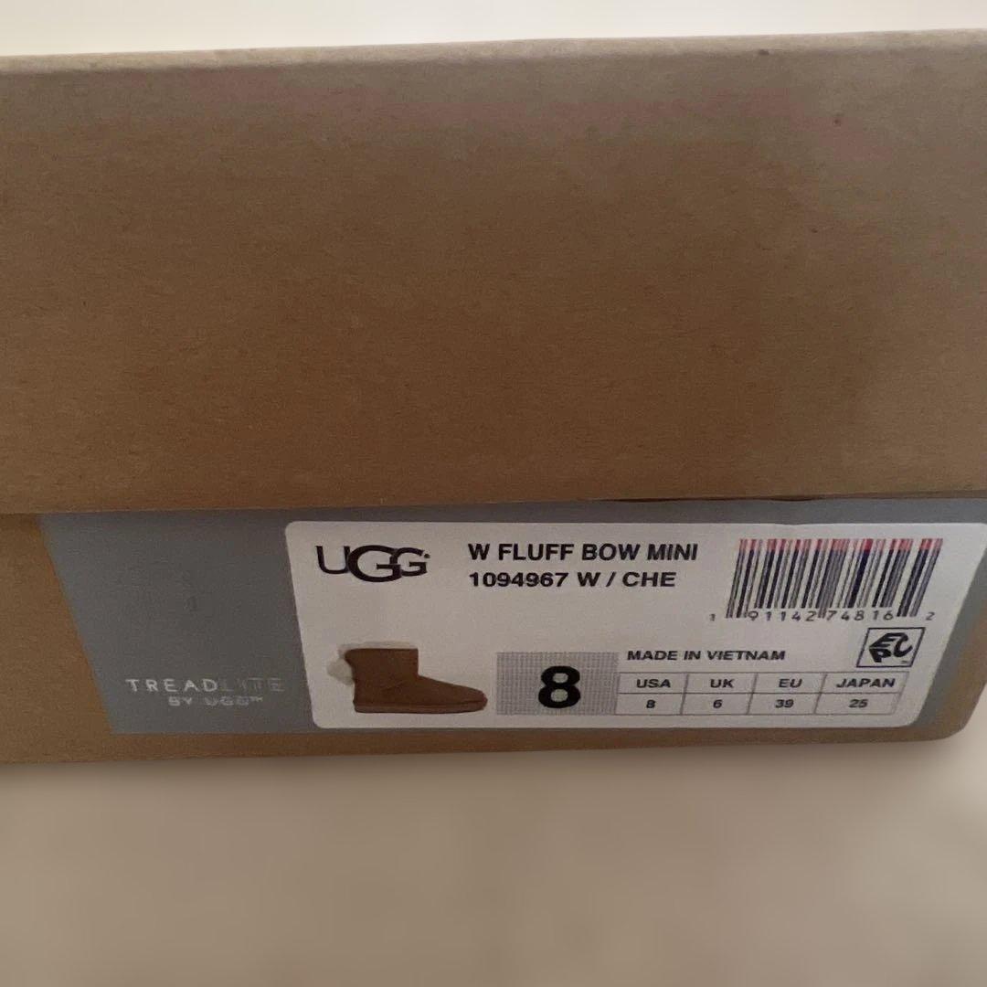 お値下げ‼️新品未使用UGG W FLUFF BOW MINI 8 チェスナット