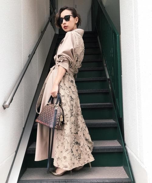 BACK LACE COAT ameri vintage アメリヴィンテージ