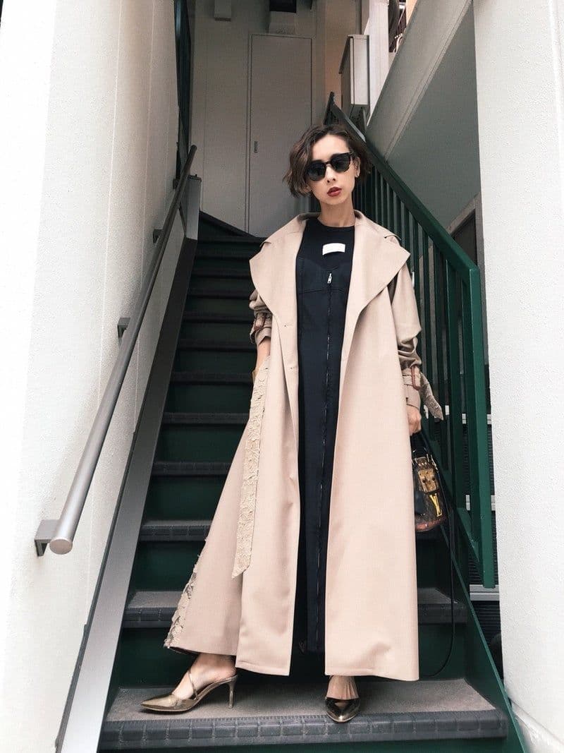 BACK LACE COAT ameri vintage アメリヴィンテージ