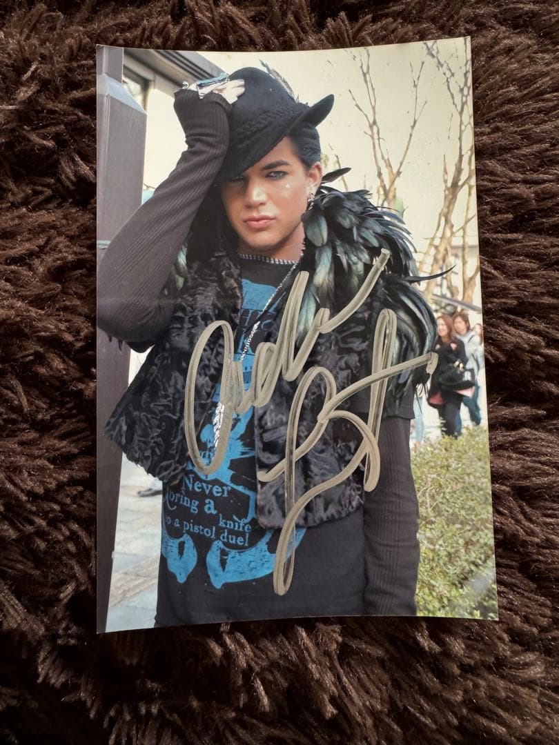 adam lambert 直筆サイン付きフォト　本物