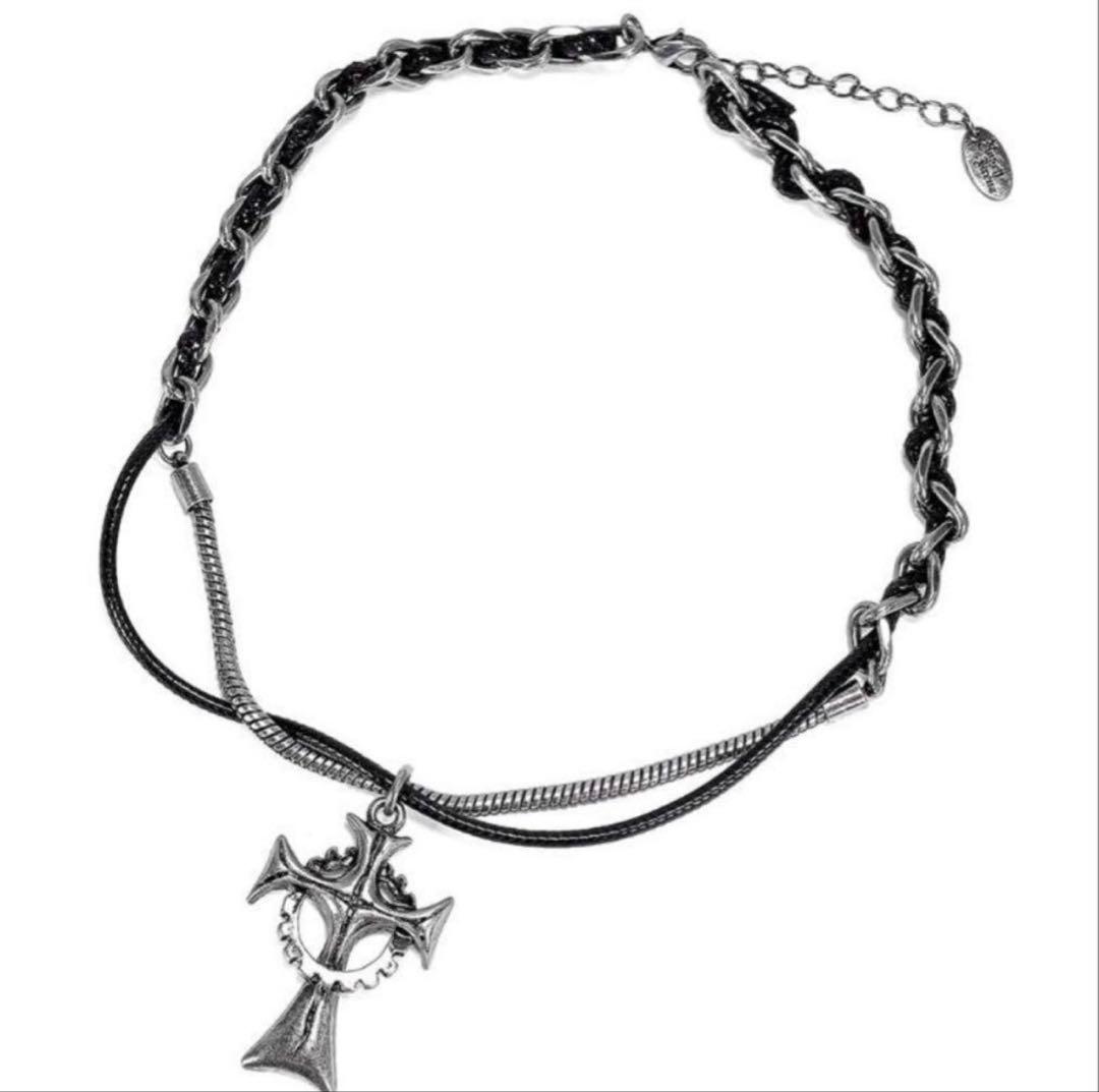 アクセサリー RosenKreuz guilty cross leather necklace