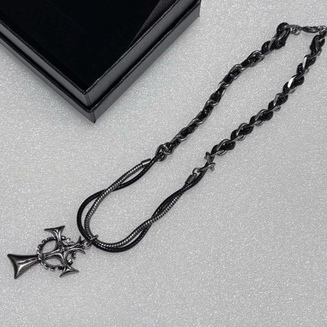 アクセサリー RosenKreuz guilty cross leather necklace