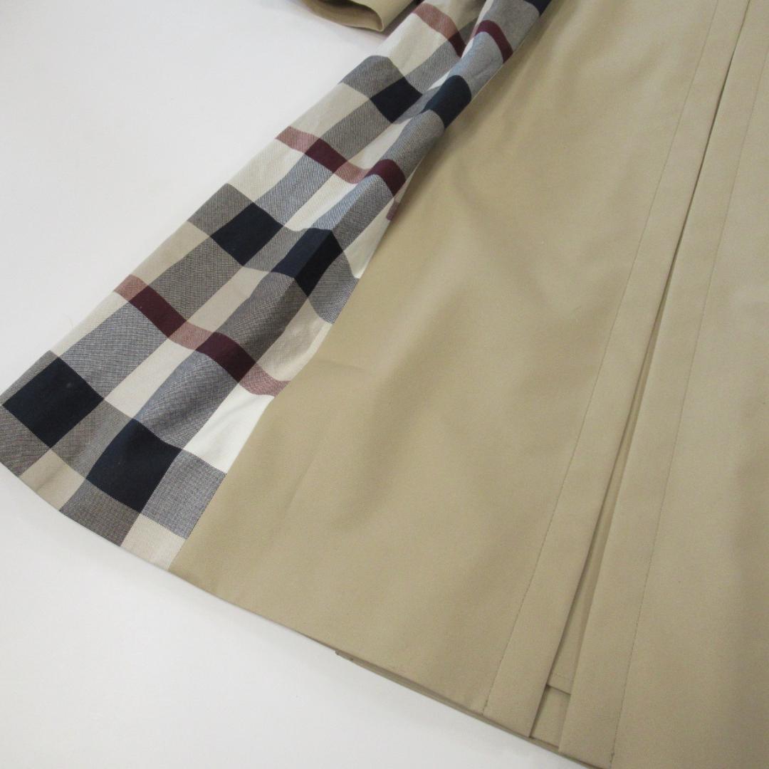 ブルーレーベルクレストブリッジ新品 パーシャルチェックトレンチコート 38