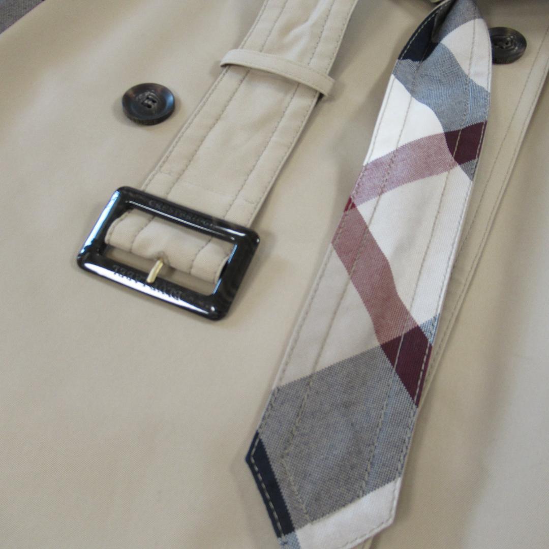 ブルーレーベルクレストブリッジ新品 パーシャルチェックトレンチコート 38
