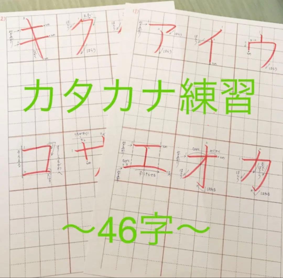 整った字が身につく！1～4年の漢字 ひらがな・カタカナ等⭐️紅福のお手本プリント⭐️