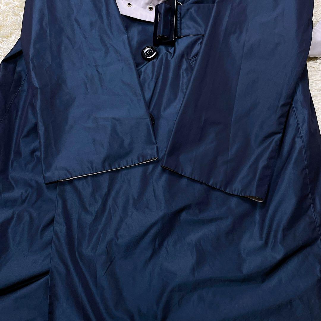 美品✨ ヘルノ トレンチコート リバーシブル Aライン 2XL ネイビー