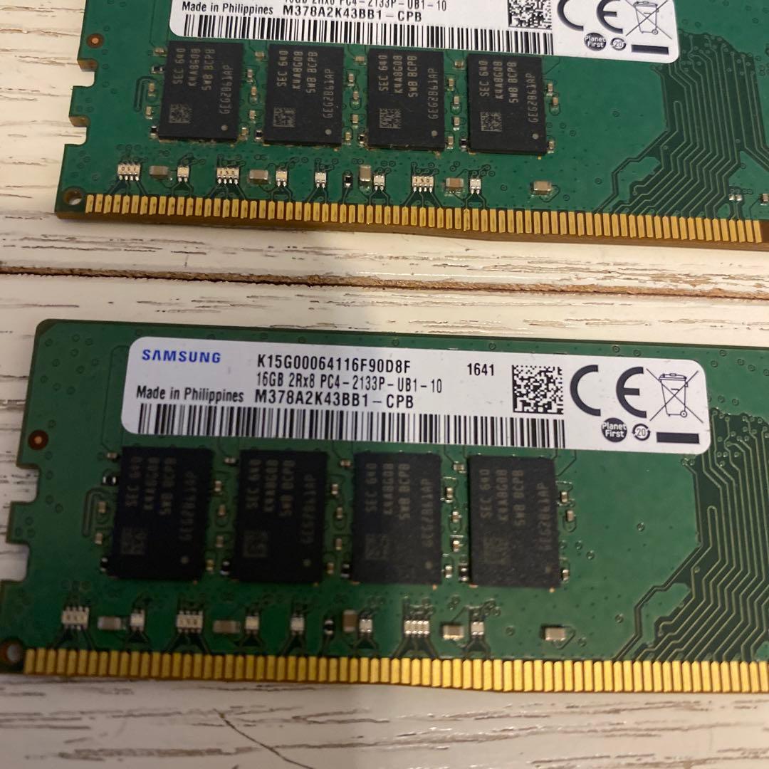 Samsung 16GB DDR4 メモリ 2枚
