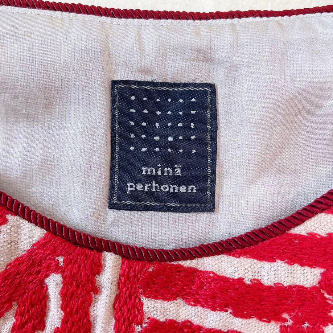 未使用✨ ⚮̈minä perhonen \"log\" 刺繍 ワンピース