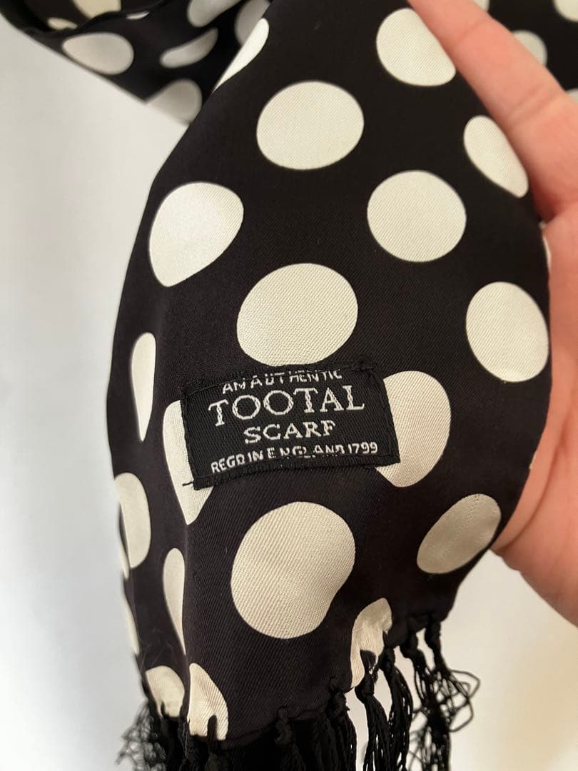 【みきさん専用】　tootal シルクスカーフ　ドット柄