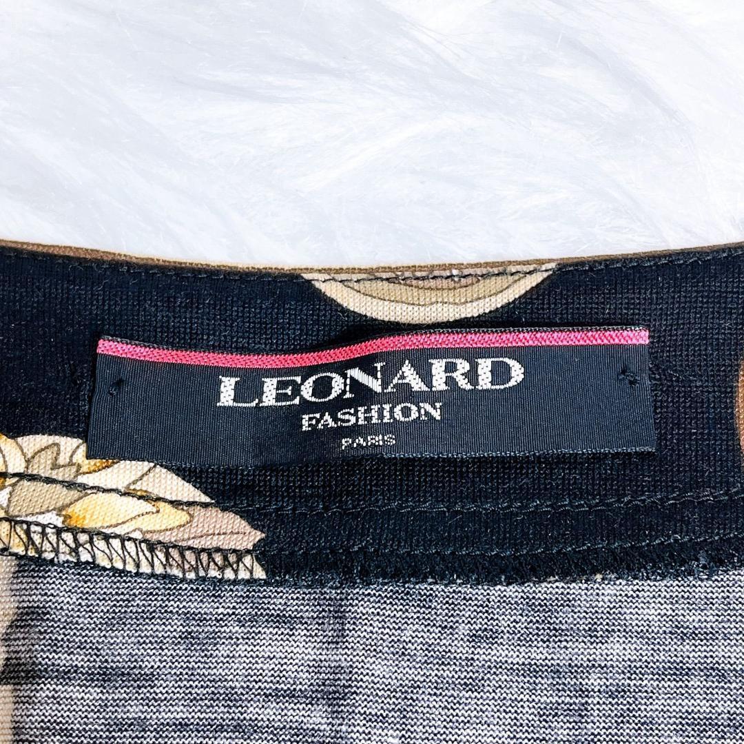 LEONARD レオナール 　シルク混　トップス　柄　フラワープリント