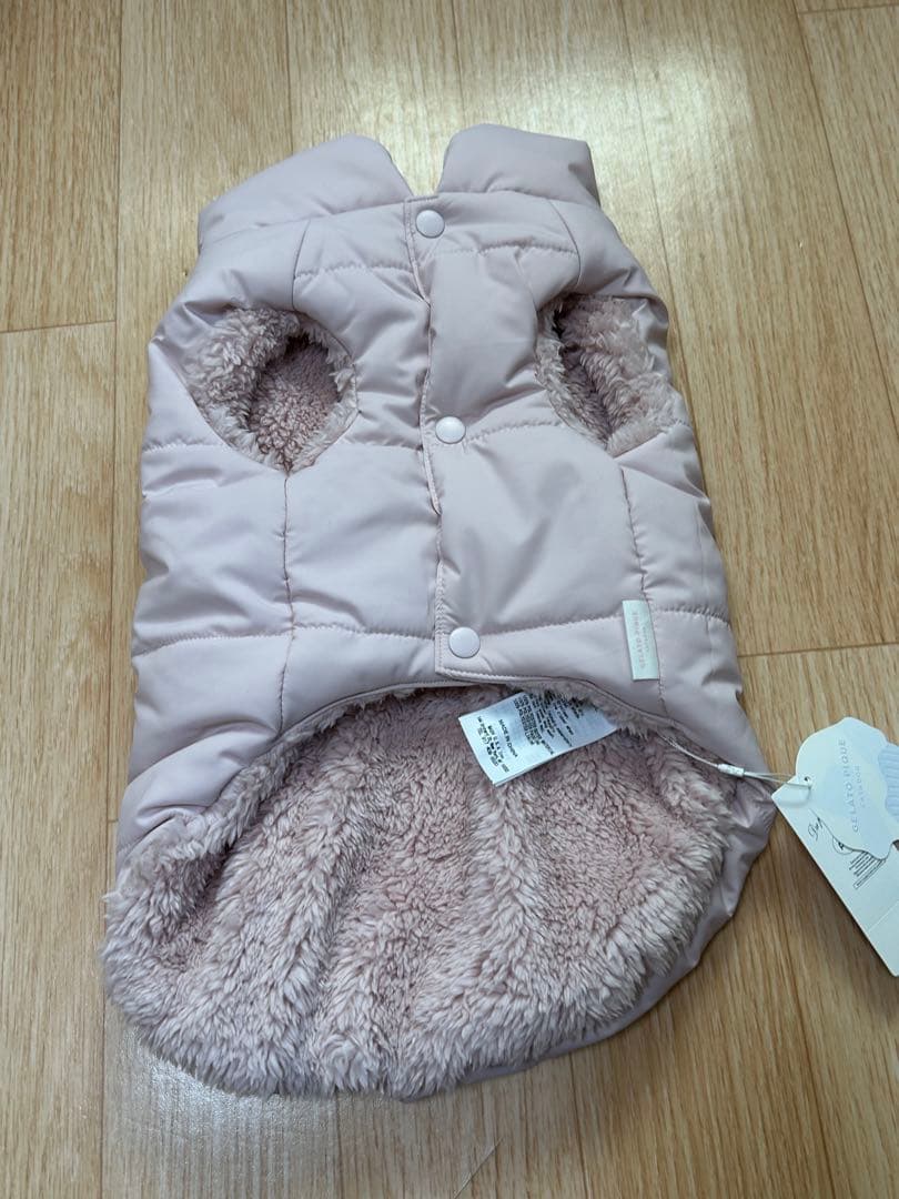 【専用】犬服 「CAT＆DOG」中綿ベスト　ジェラートピケ　XL ピンク