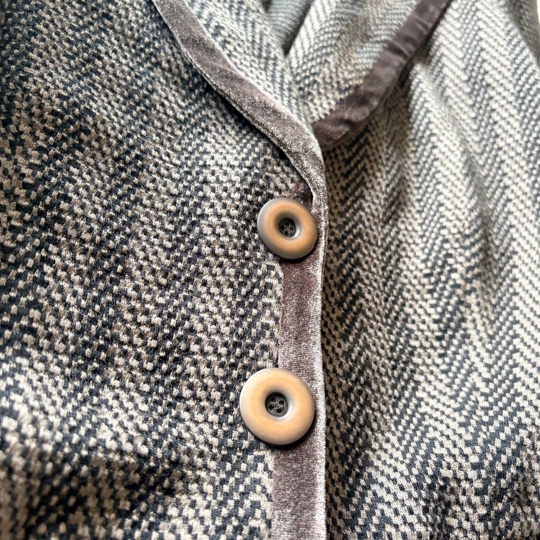 NO.7-180ARMANI COLLEZIONI 42異素材ベロア×ツイード
