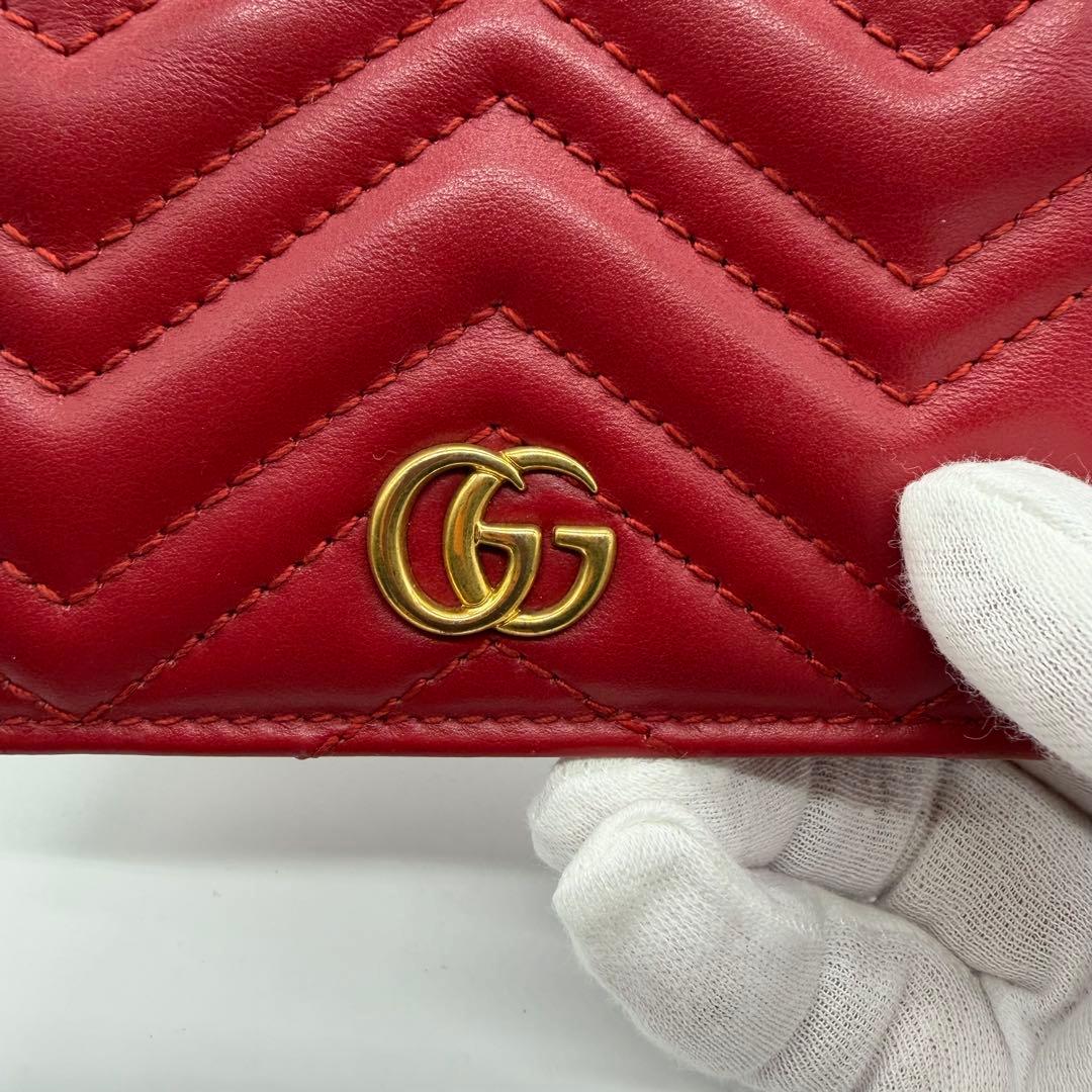 こいちゃん様 GUCCI グッチ マーモント コンパクトウォレット レザー 財布