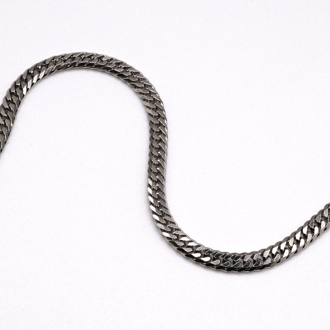 Pt850喜平ネックレス6面ダブル11g45cm造幣局検定マーク刻印入