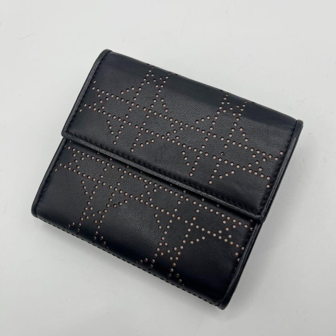 【未使用】Dior 折り財布　レザー　カナージュ　トロッター　希少　ピンク