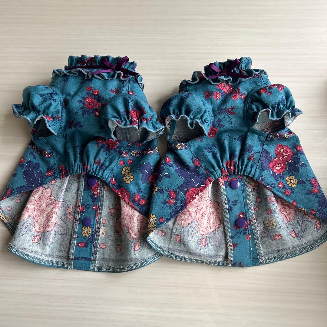 No.544•545 犬服ハンドメイド　バックオープンワンピース