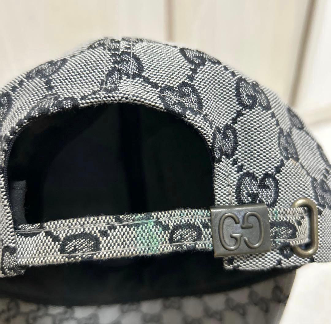 GUCCI GGパターンキャップ グレー/ブラック