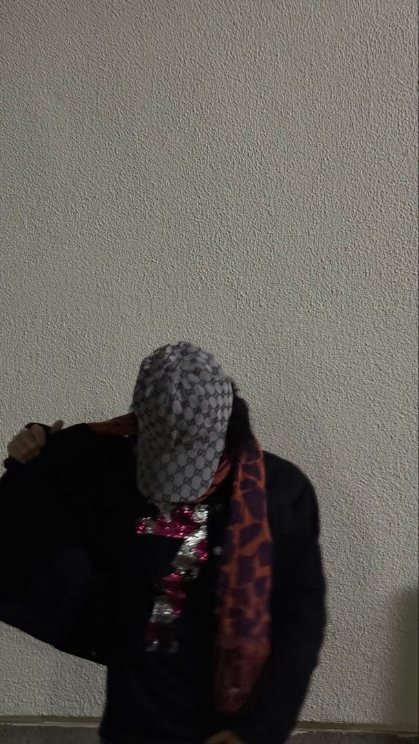 GUCCI GGパターンキャップ グレー/ブラック