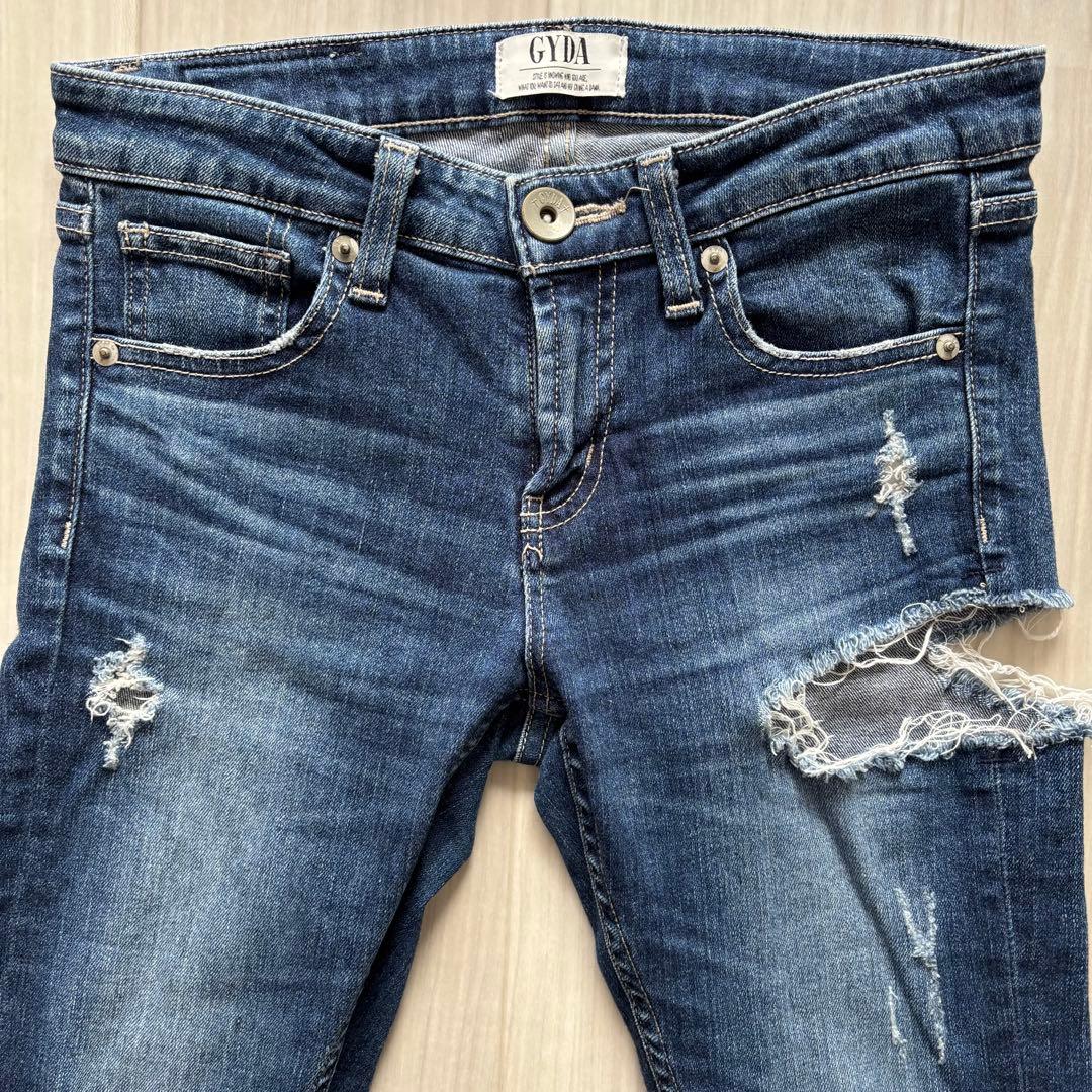 【希少Lサイズ・値下不可】SIDE RIPPED スキニーデニムパンツ