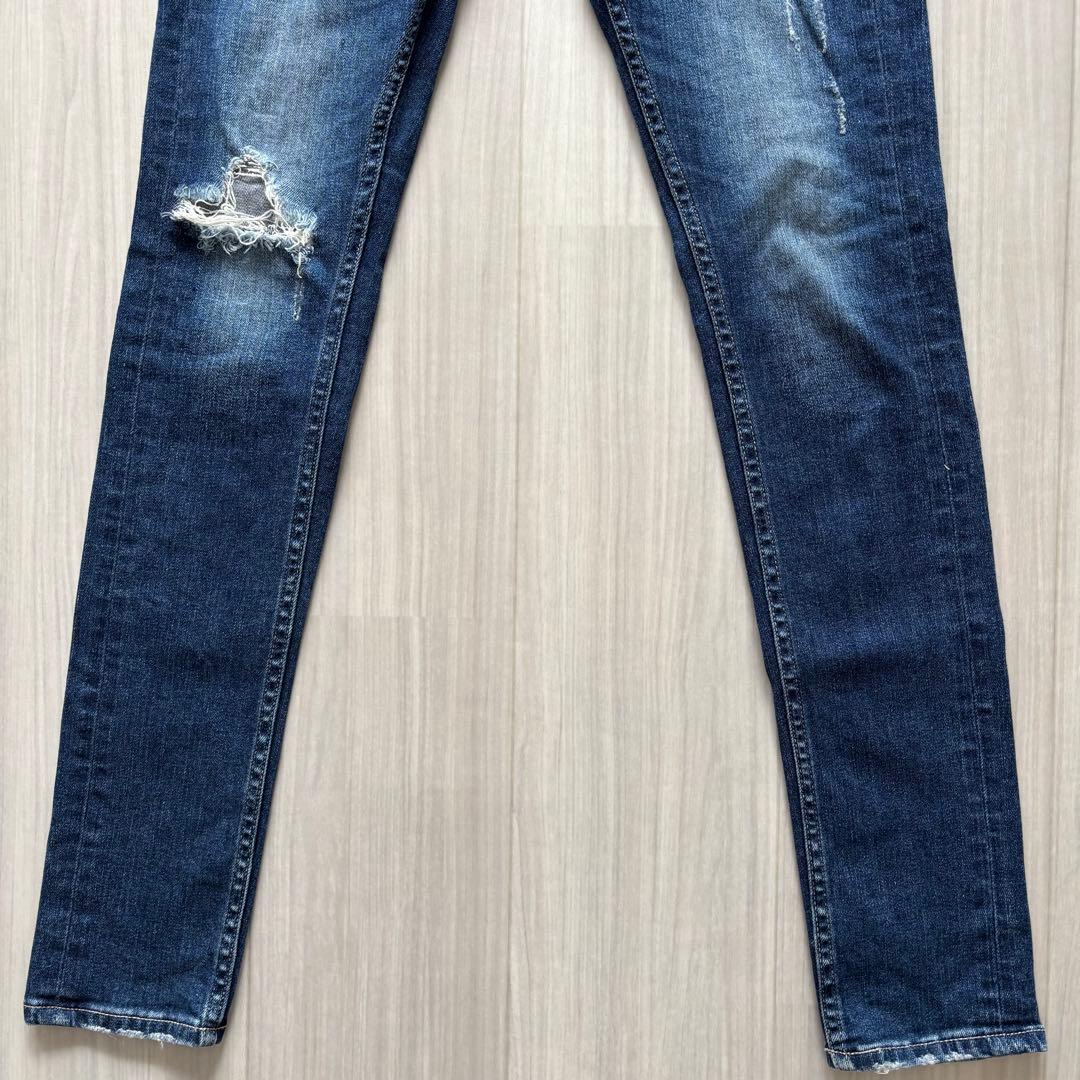【希少Lサイズ・値下不可】SIDE RIPPED スキニーデニムパンツ