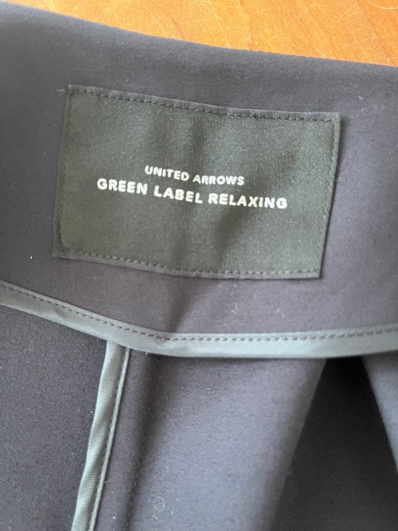 greenlabelrelaxingノーカラー コート　ネイビー