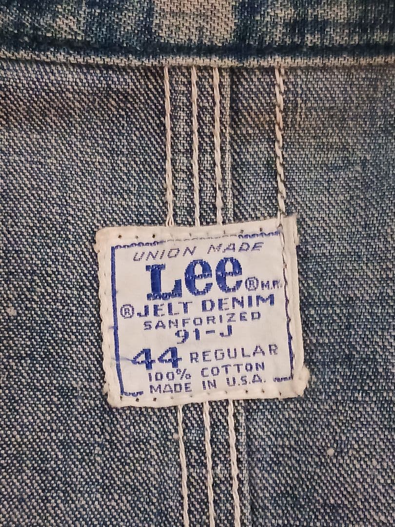 激レア 美品 60s usa製 Lee 91-J デニム カバーオール 濃紺
