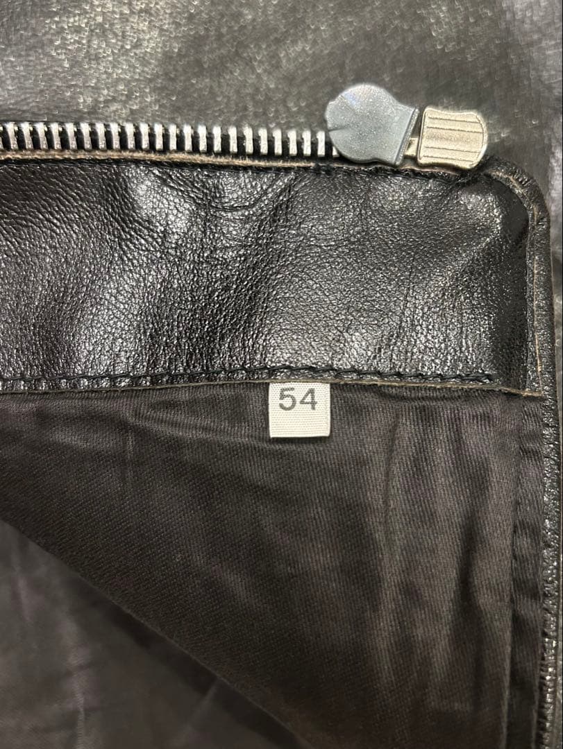 UNKNOWN レザー ベスト ジップ LAMPO 193V schott 54