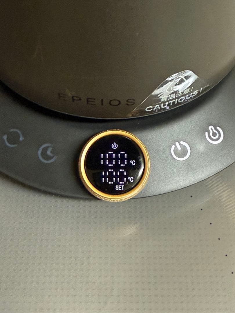 EPEIOS 電気ケトル 温度調整機能　ブラック