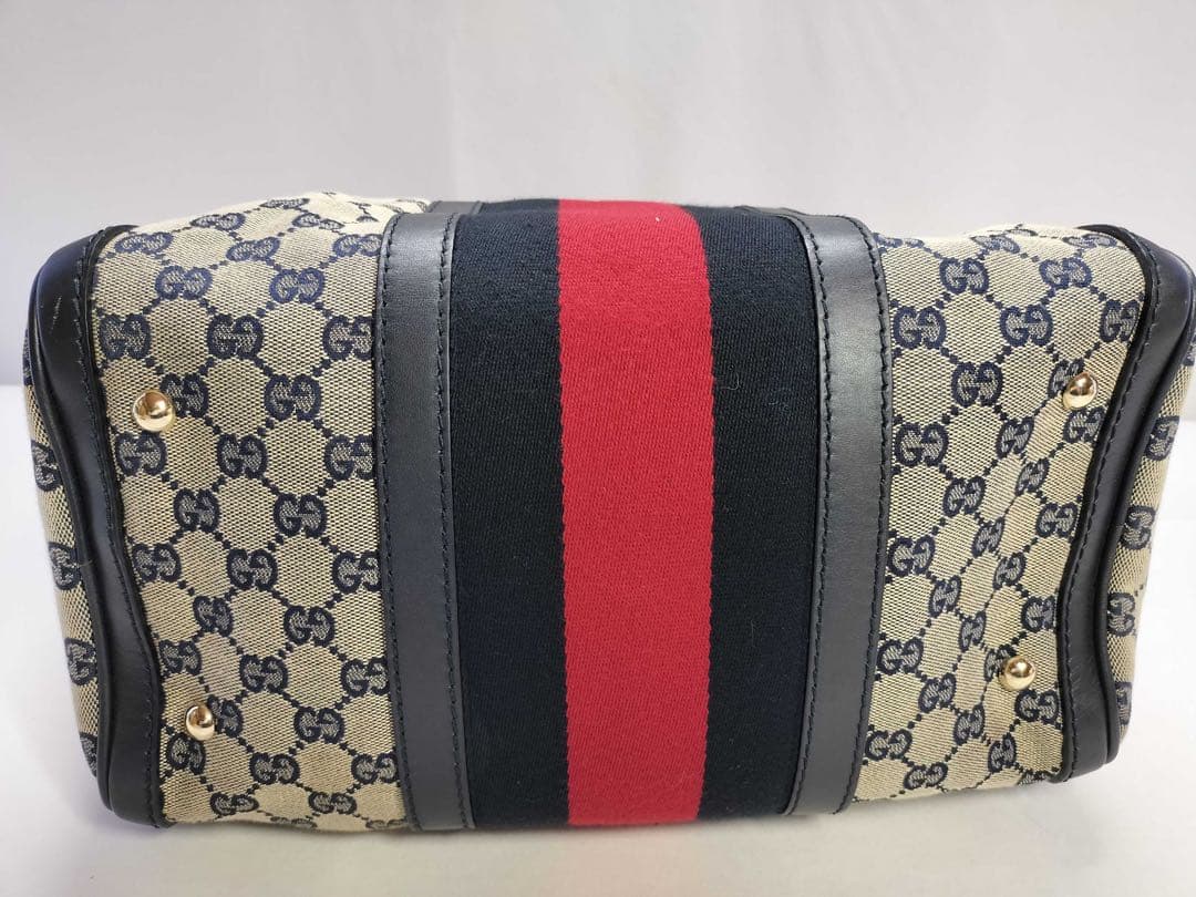 GUCCI グッチ 247205 GGキャンバス シェリーライン ボストンバッグ