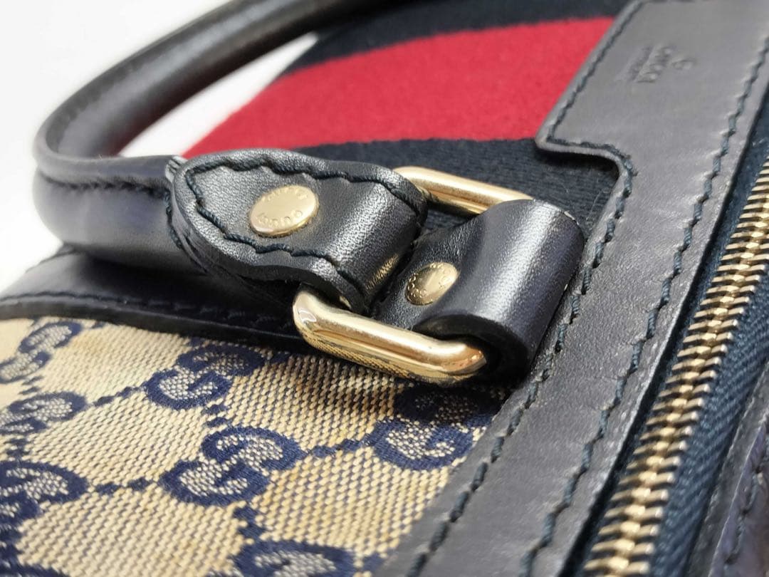 GUCCI グッチ 247205 GGキャンバス シェリーライン ボストンバッグ