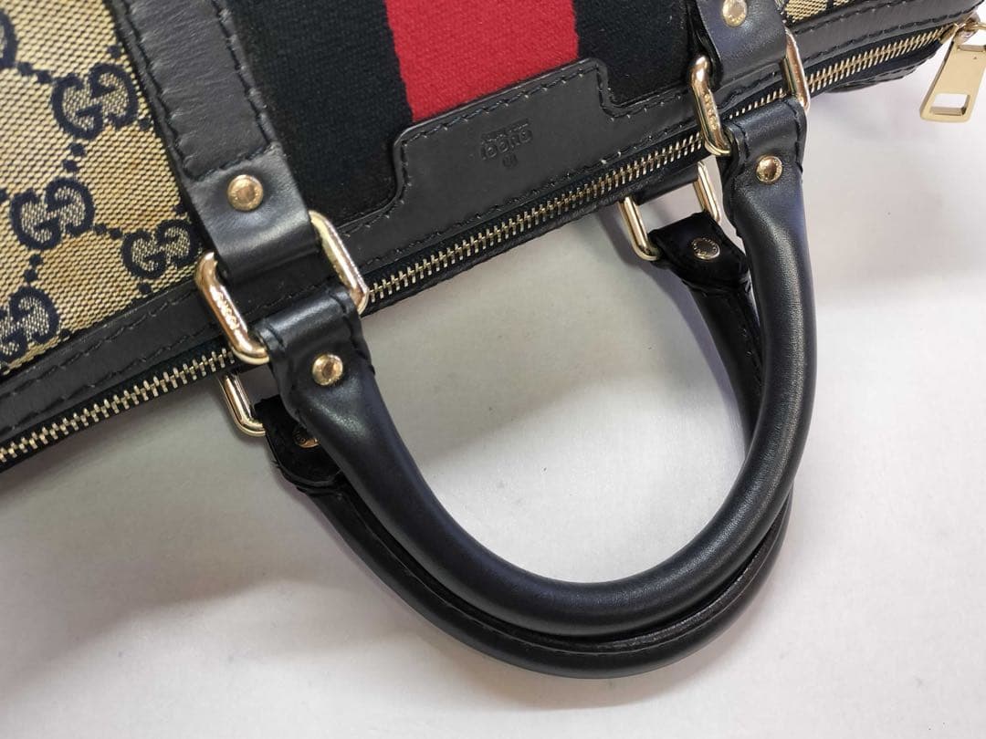 GUCCI グッチ 247205 GGキャンバス シェリーライン ボストンバッグ