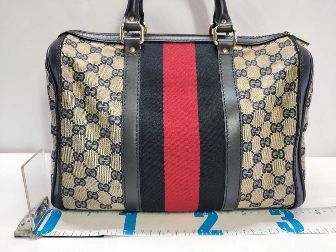GUCCI グッチ 247205 GGキャンバス シェリーライン ボストンバッグ