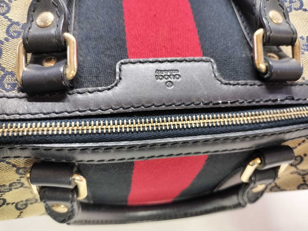 GUCCI グッチ 247205 GGキャンバス シェリーライン ボストンバッグ