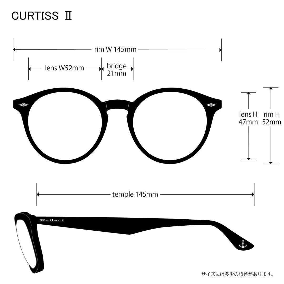 Evilact ラウンド型サングラス ケース付き　curtissⅡ