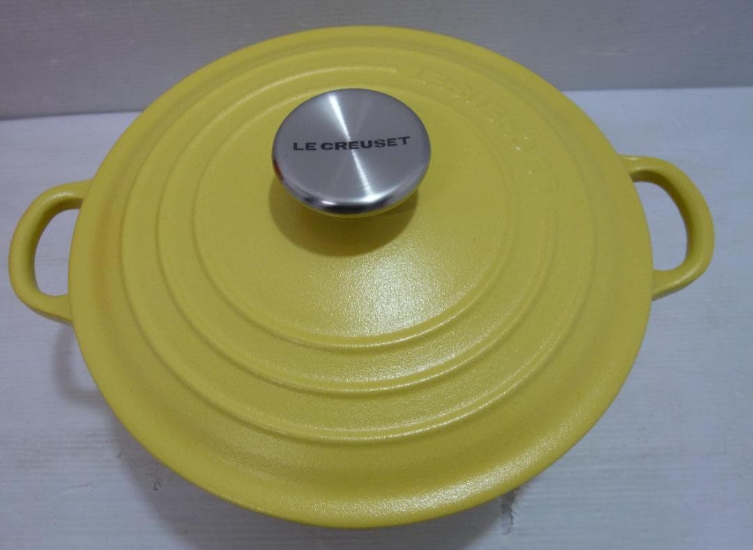 未使用 LE CREUSET ホーロー鍋 cocotte 20cm スプーン付