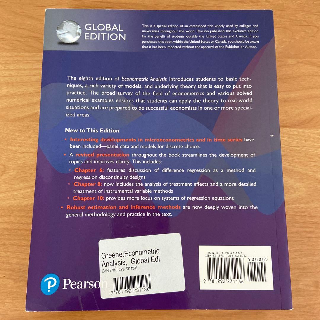 ビジネス・経済 Econometric Analysis Global Edition