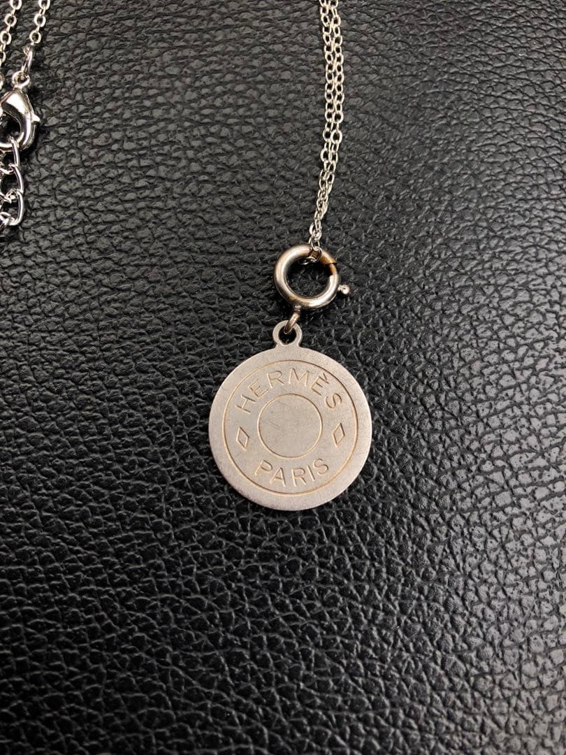 アクセサリー HERMES Sellier Silver Necklace vintage
