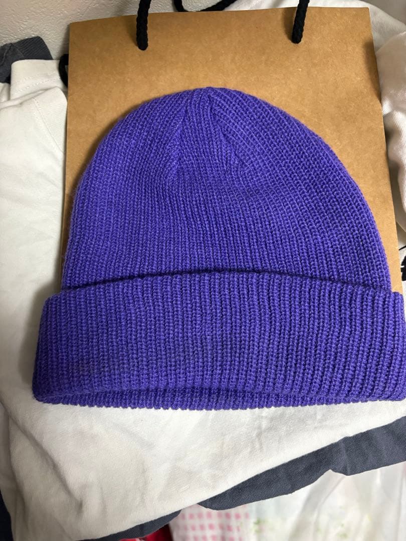 Stussy 紫 ニット帽