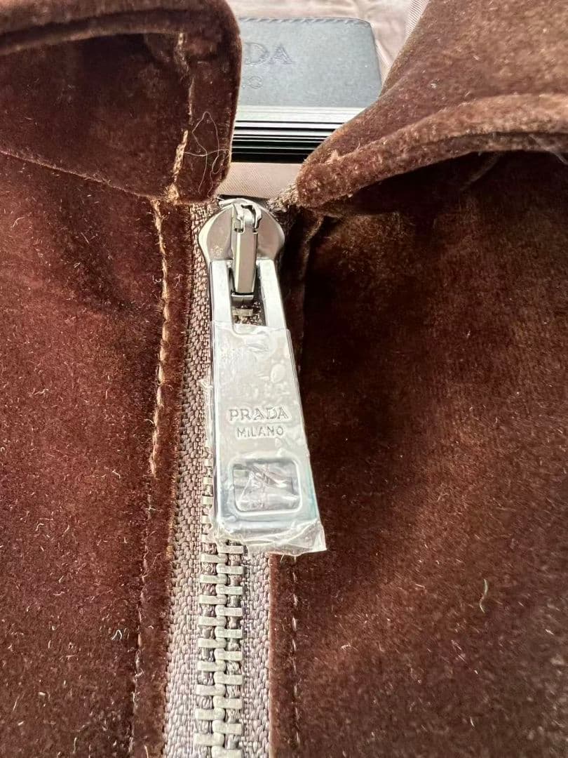 プラダ PRADA 新品未使用 ブラウン ベルベット ジャケット