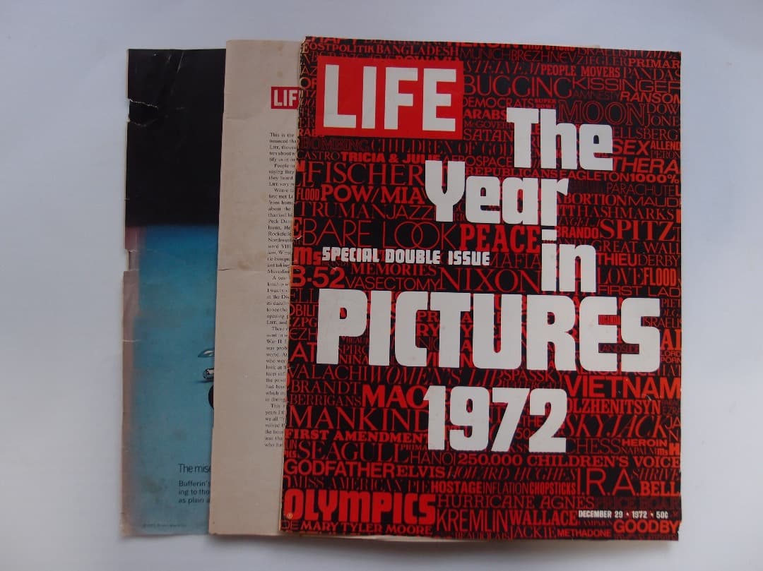 ライフマガジン　写真集　まとめて三冊　雑誌　１９７２年　LIFE MOVISE