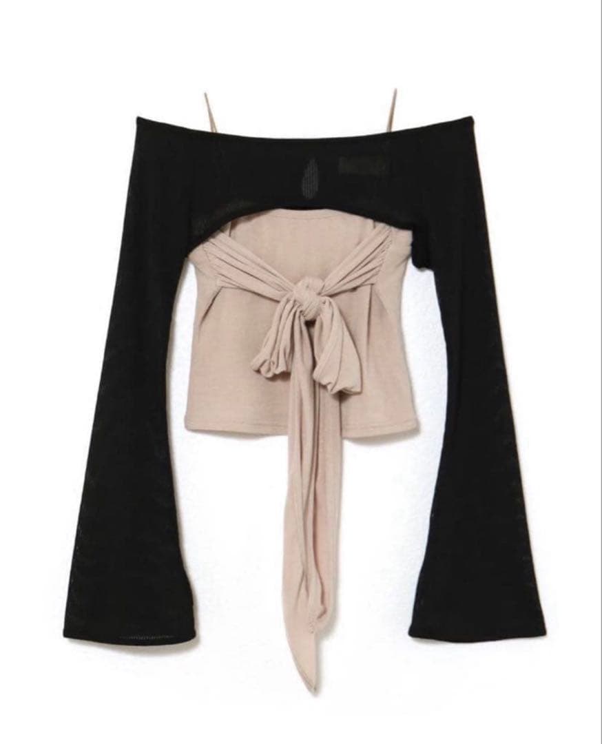 完売品 andmary Shayla ribbon tops black